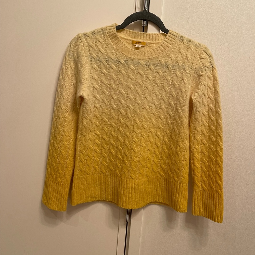J. Crew Special Edition Ombré Cable Knit Cashmere Sweater XXS
